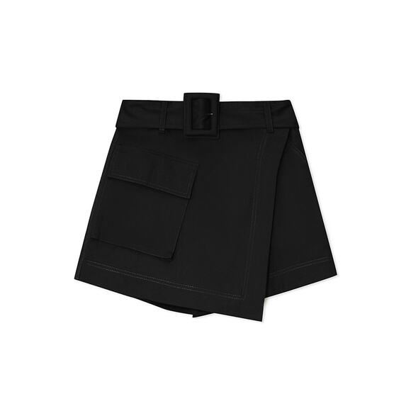 Simkhai 'Lizette' Black Belted Utilitarian Mini Skort Size 0 - Picture 1 of 5